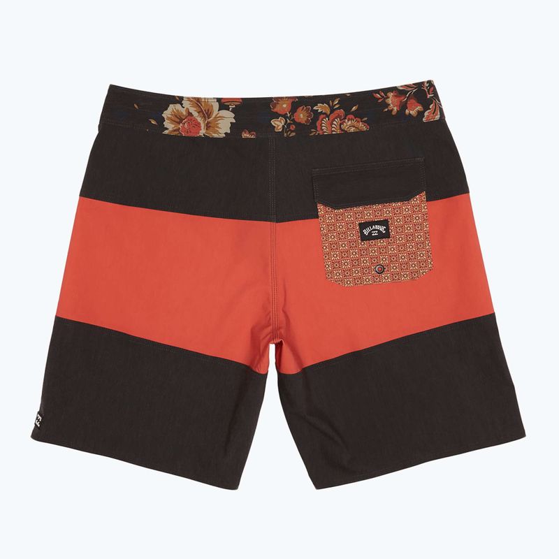 Pánské červené plavecké šortky Billabong Tribong Pro washed 6