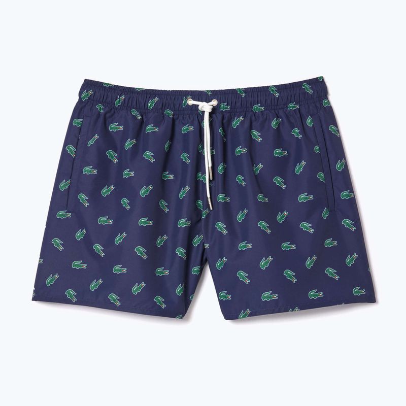 Pánské plavecké šortky Lacoste MH7188 navy blue/multico 5