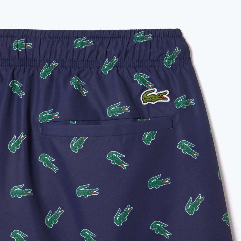 Pánské plavecké šortky Lacoste MH7188 navy blue/multico 8