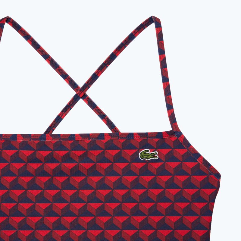Lacoste dámské jednodílné plavky MF7264 penumbra / alizarin / red 2