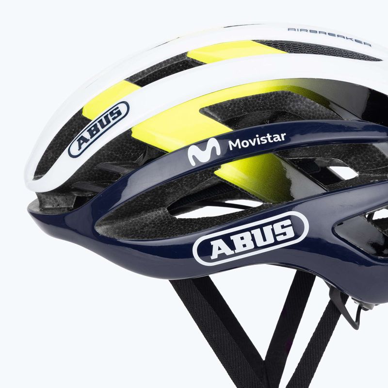 Cyklistická přilba ABUS AirBreaker Movistar Team 24 navy/yellow/white 7