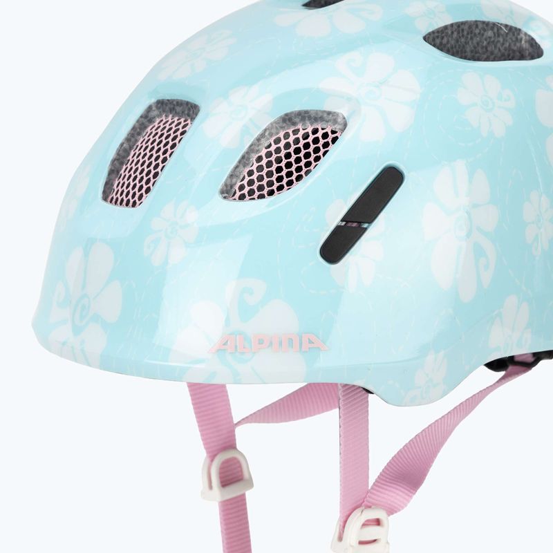 Dětská cyklistická helma Alpina Ximo 2 Jr aqua rose flower gloss 8