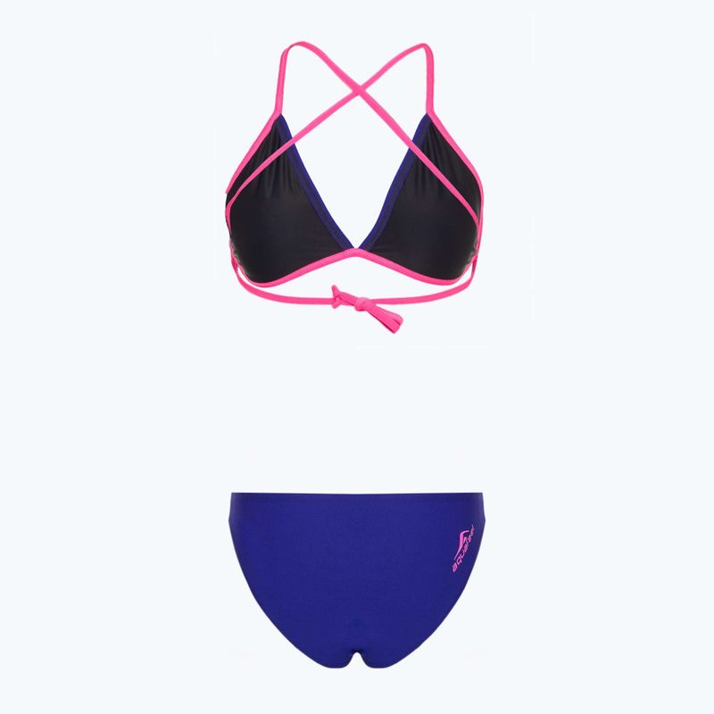Dvoudílné plavky aquafeel Sun Bikini blue pink flames 2