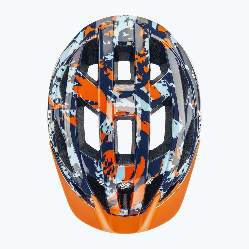 Dětská cyklistická helma UVEX Air Wing 2 papaya/bubble blue 11