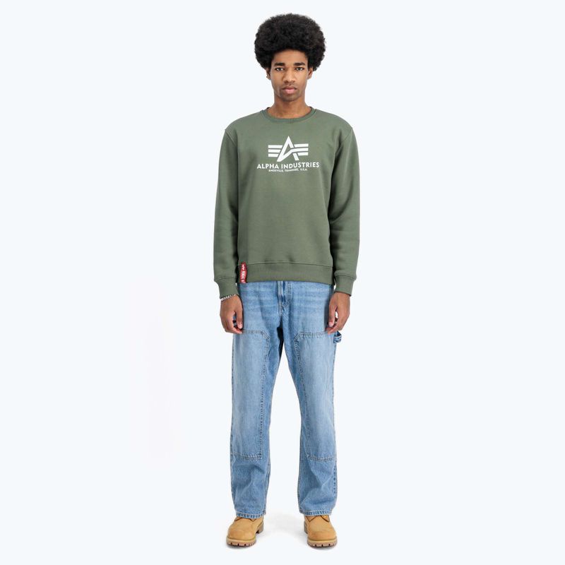 Pánská mikina Alpha Industries Basic dark olive 2
