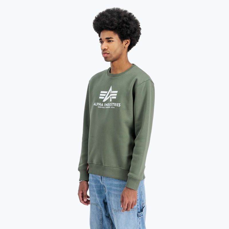 Pánská mikina Alpha Industries Basic dark olive 4