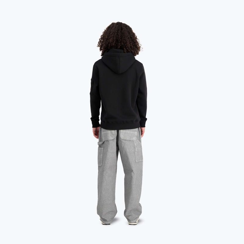 Pánská mikina Alpha Industries Puff Print Hoodie black 3