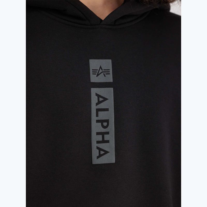 Pánská mikina Alpha Industries Puff Print Hoodie black 5