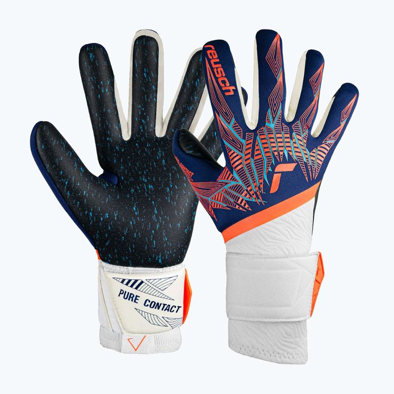 Brankářské rukavice Reusch Pure Contact Fusion premium blue/electric orange/black