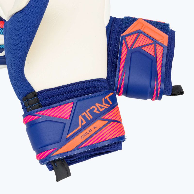 Dětské brankářské rukavice Reusch Attrakt Gold X NC Junior sharp blue/white/shocking orange 5