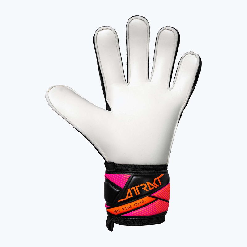 Brankářské rukavice Reusch Attrakt Solid black/aqua blue/shocking orange 3