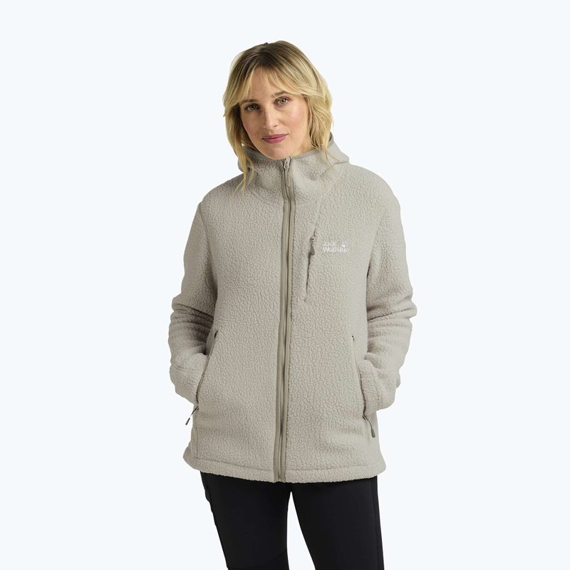 Dámská fleecová bunda Jack Wolfskin Cradle Mountain Pile Full Zip pale sand
