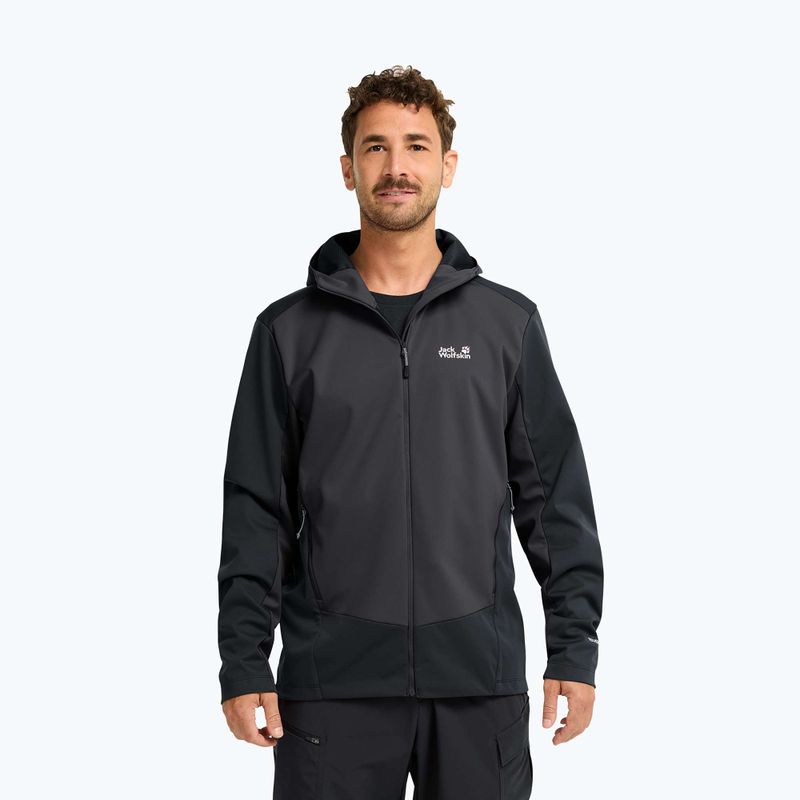 Pánská softshellová bunda Jack Wolfskin Skyvail phantom