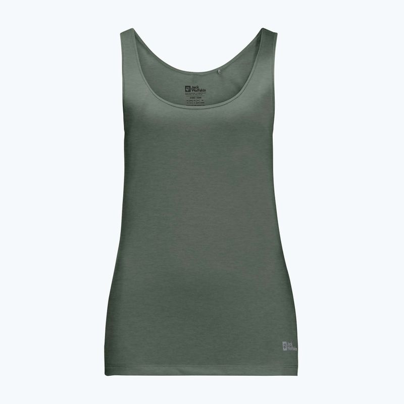 Dámské trekingové tričko Jack Wolfskin Pack & Go Tank zelené 1807283 3