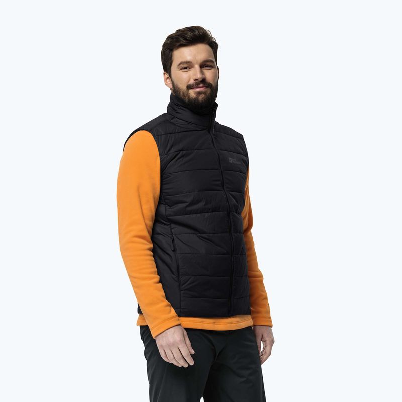 Jack Wolfskin pánská turistická bunda bez rukávů Lapawa Ins černá
