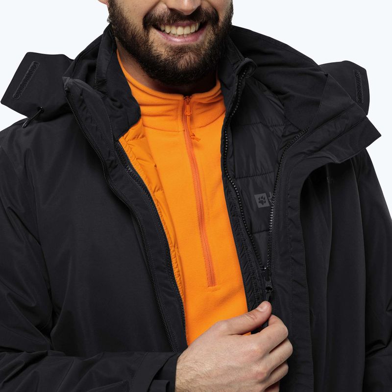 Jack Wolfskin pánská turistická bunda bez rukávů Lapawa Ins černá 3