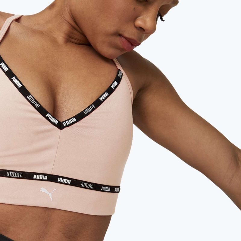 PUMA Low Impact Puma Strong Strappy fitness podprsenka růžová 522225 66 4