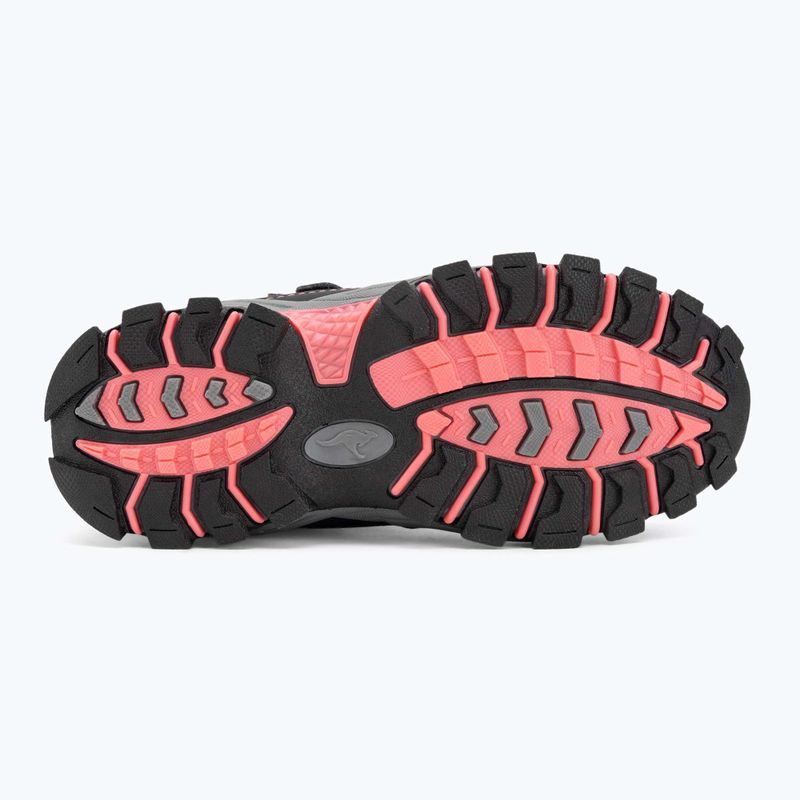 Dětské sněhule KangaROOS K-Robi KTX jet black/daisy pink 4
