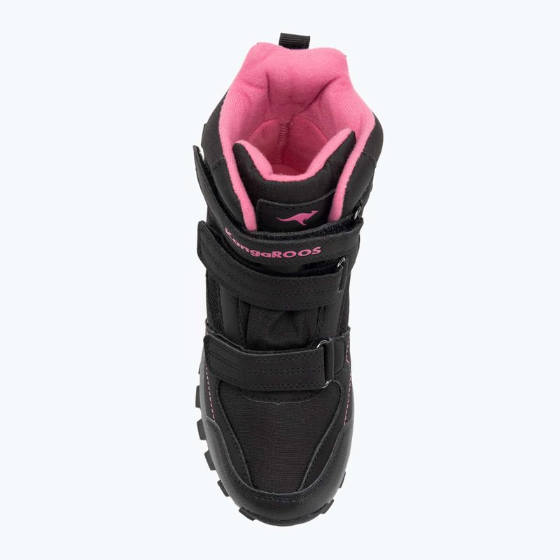 Dětské sněhule KangaROOS K-Robi KTX jet black/daisy pink 7