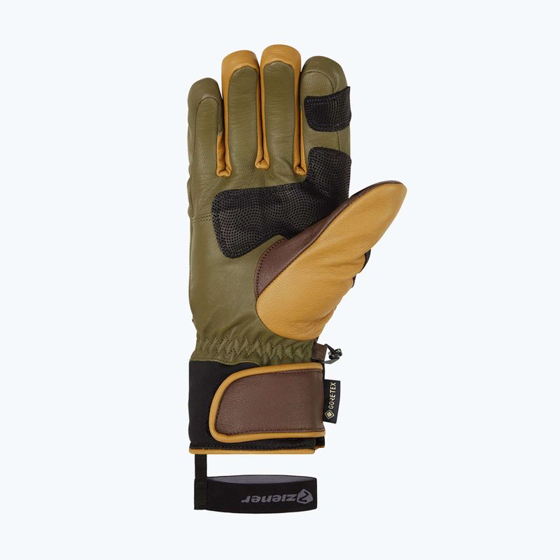 Pánské lyžařské rukavice ZIENER Guard GTX + Gore Grip PR alpine dark/brown 9