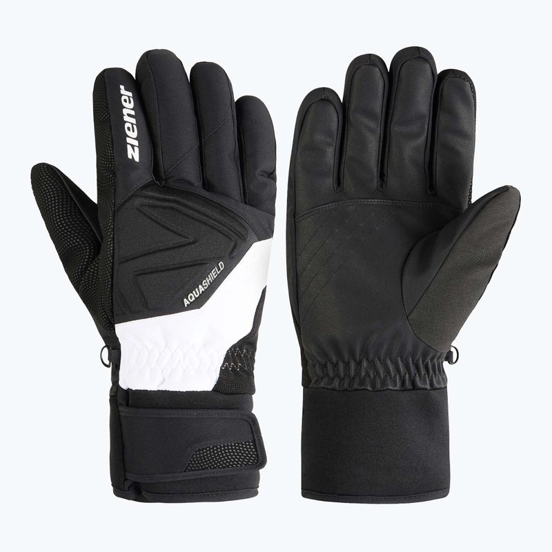 Pánské lyžařské rukavice ZIENER Gatis Aquashield black/white