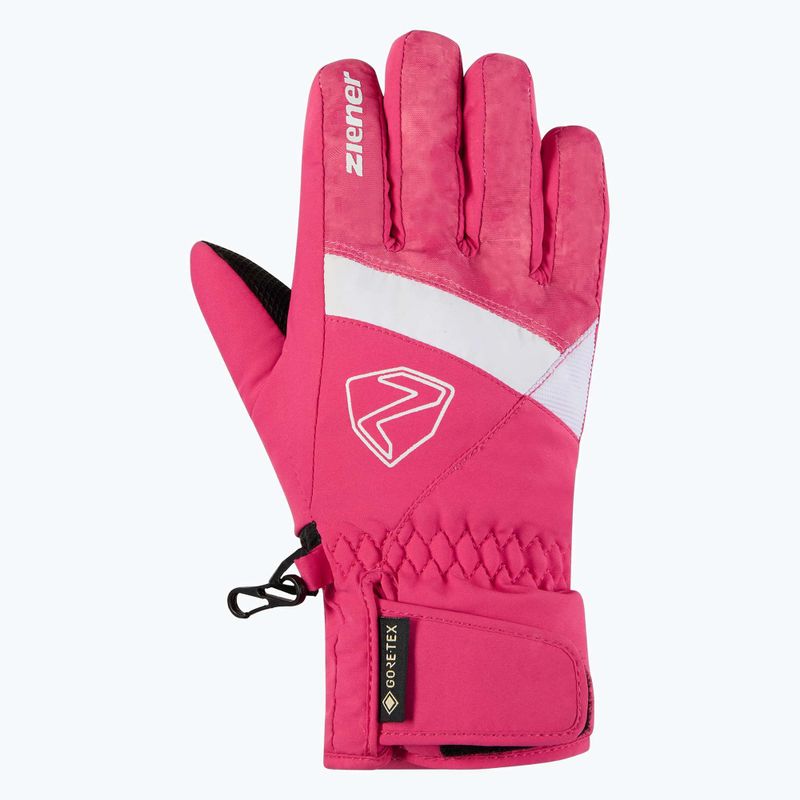 Dětské lyžařské rukavice ZIENER Leif GTX-Z tie-dye pop pink 2