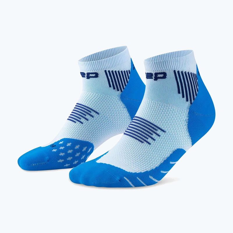 Dámské kompresní ponožky CEP Run Low Cut 5.0 blue/ice