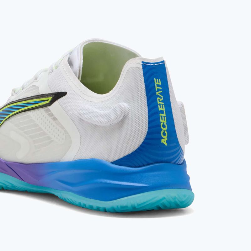 Boty na házenou PUMA Accelerate Nitro SQD 4 Game On puma white/glowing red/ultra blue 13