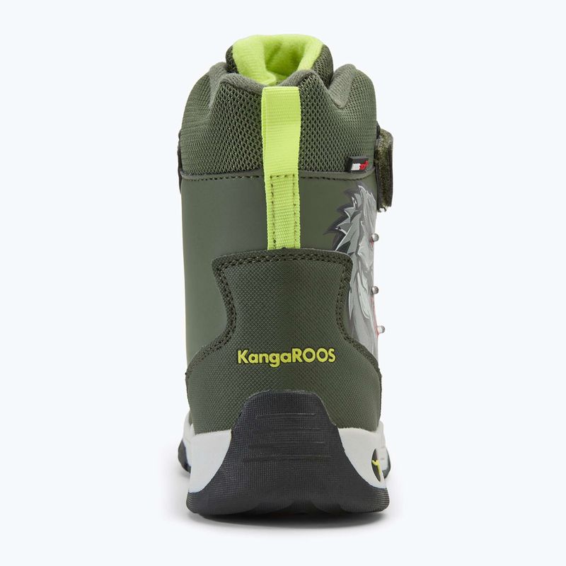 Juniorské sněhule KangaROOS K-MJ Edison EV RTX SL olive / limetta dino 6