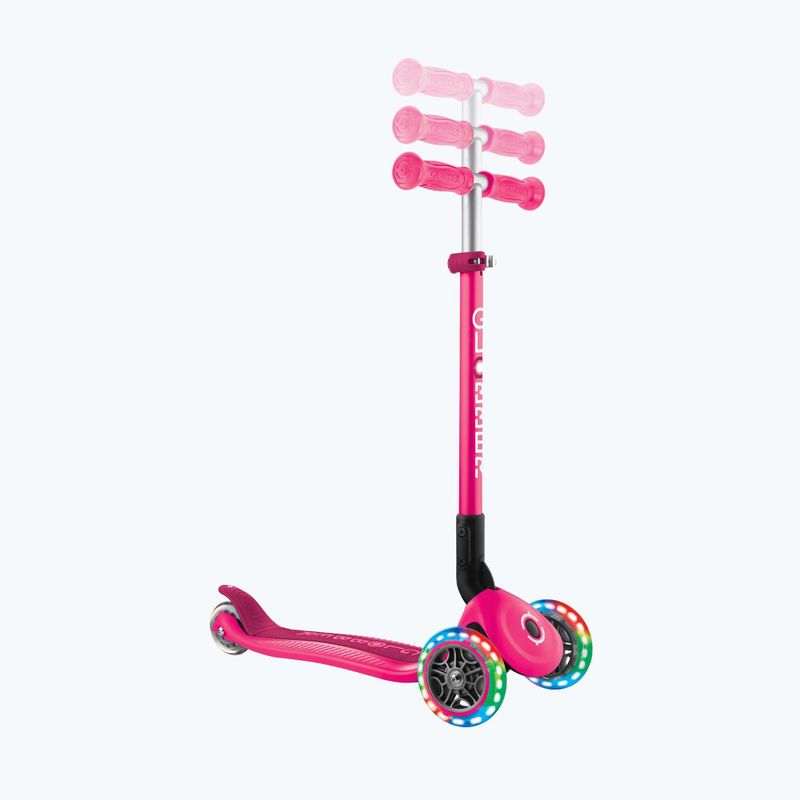 Dětská tříkolová koloběžka Globber Primo Foldable Lights fuchsia 10