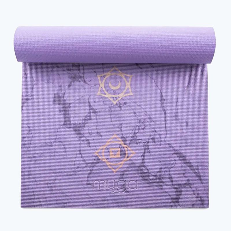 Sada na jógu Myga Chakra Yoga Set mat + block + purple strap 5