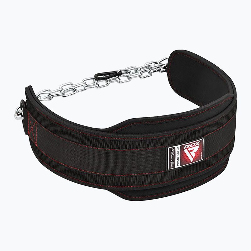 Vzpěračský opasek RDX Pro Dipping Belt 2 Layer černy WDB-T7B