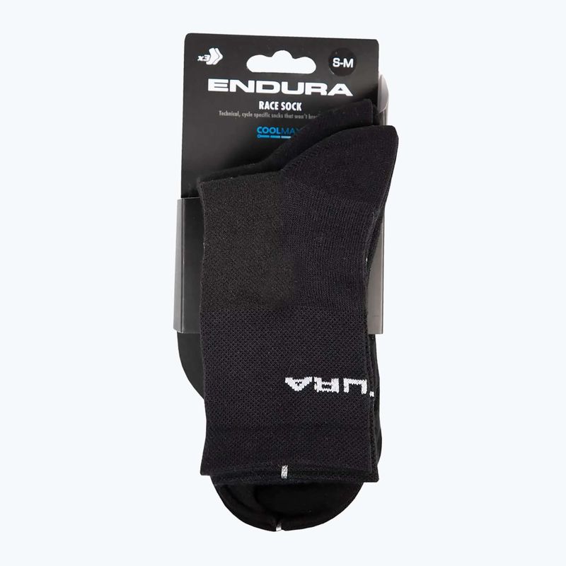 Pánské cyklistické ponožky Endura Coolmax Race 3-pack black 4
