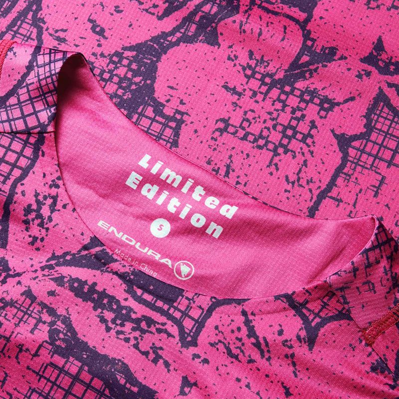 Dámský cyklistický dres Endura Grid Floral Ltd W pink pop 9