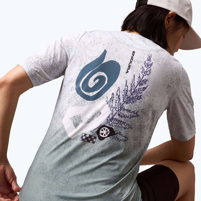 Dámský cyklistický dres Endura Singletrack Print W aero blue 6