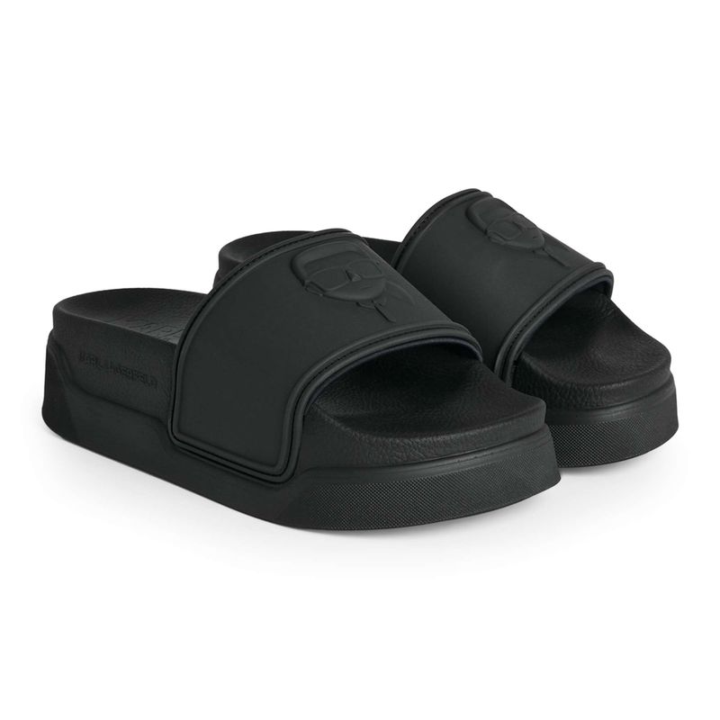 Dámské nazouváky KARL LAGERFELD Condominium Nft Relief black rubber 2