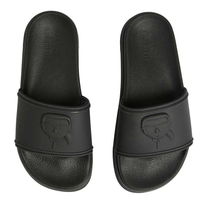 Dámské nazouváky KARL LAGERFELD Condominium Nft Relief black rubber 4