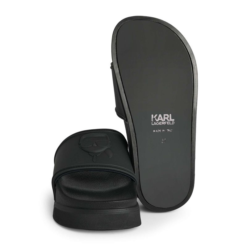 Dámské nazouváky KARL LAGERFELD Condominium Nft Relief black rubber 5