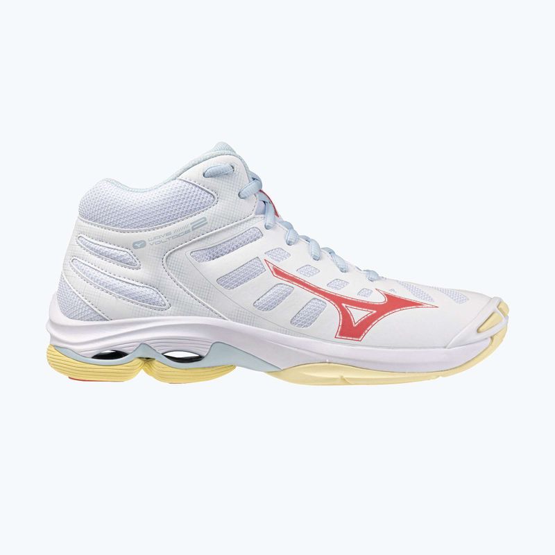 Dámské volejbalové boty Mizuno Wave Voltage 2 Mid white/calypso coral/pale banana 8