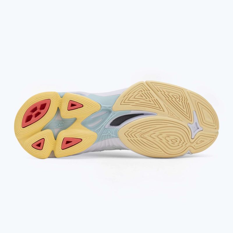 Dámské volejbalové boty Mizuno Wave Voltage 2 Mid white/calypso coral/pale banana 4