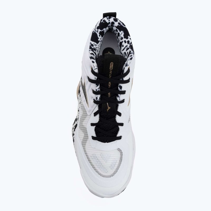 Volejbalové boty Mizuno Wave Momentum Elite Mid white/black/ge gold 5