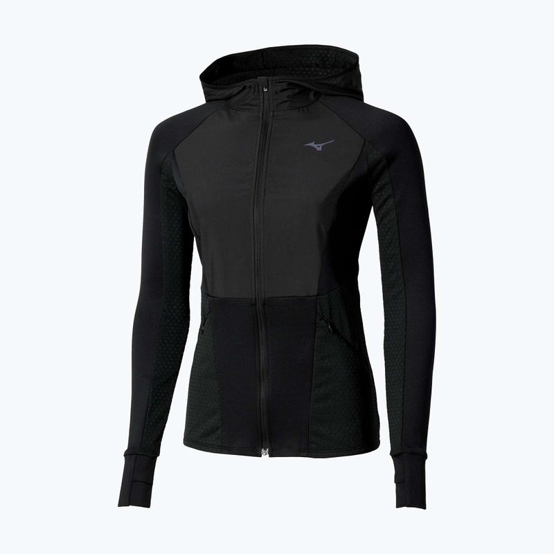 Dámská běžecká bunda Mizuno Active Warm Hybrid Full Zip Hooded black
