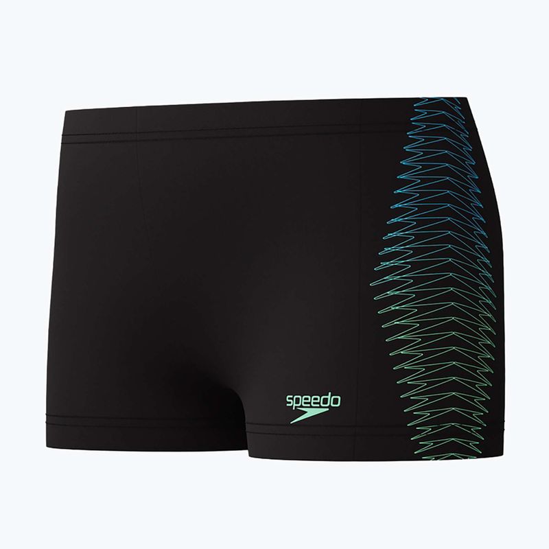 Dětské plavecké boxerky Speedo Plastisol Placement Aquashort black/alfalfa green 3