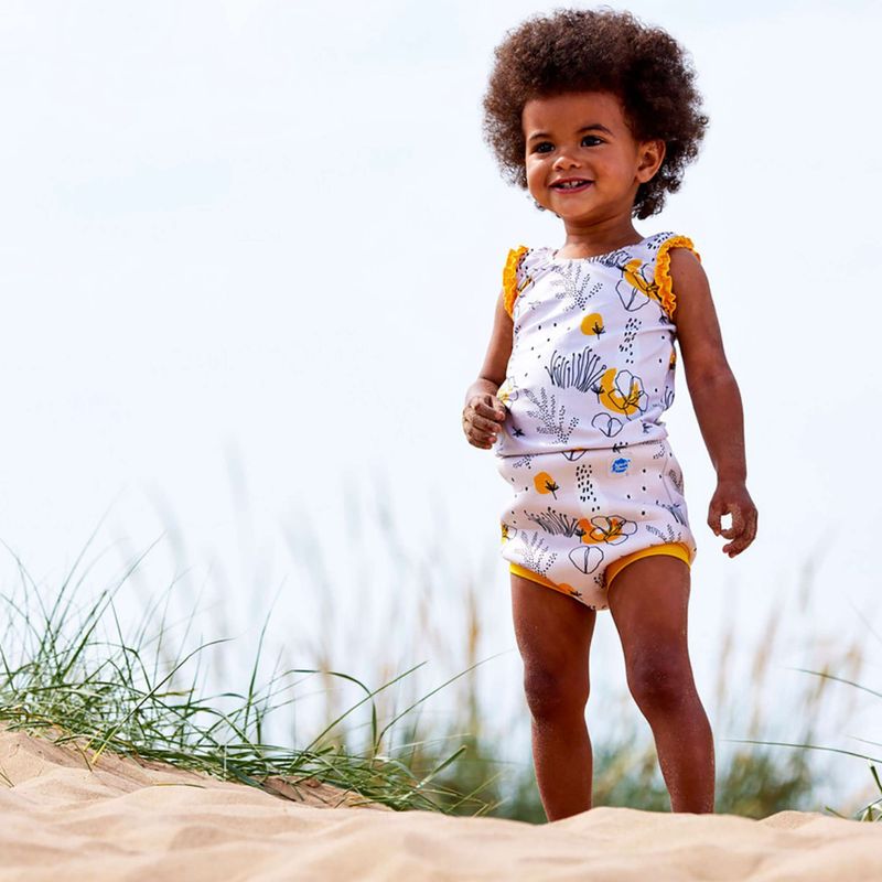 Dětské jednodílné plavky Splash About Happy Nappy flowy meadow 7