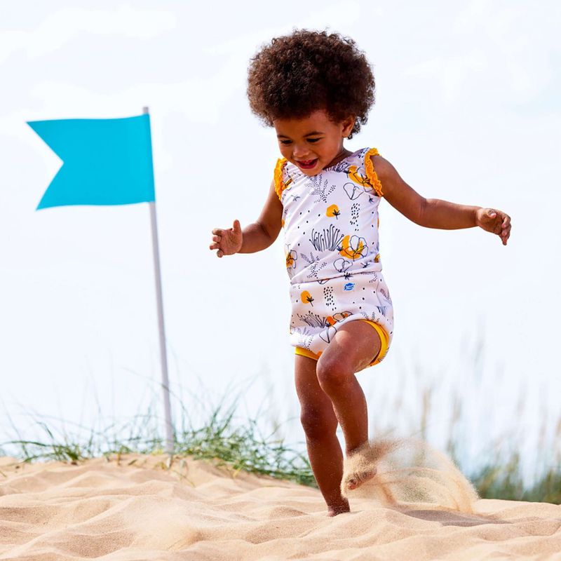 Dětské jednodílné plavky Splash About Happy Nappy flowy meadow 8