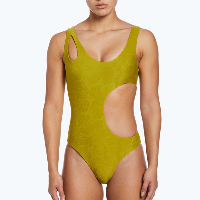 Dámské jednodílné plavky Nike Block Texture gold NESSD288-314 4