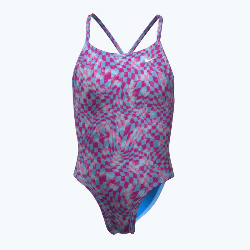 Dětské jednodílné plavky Nike Hydrastrong Lace Up Back university blue 6