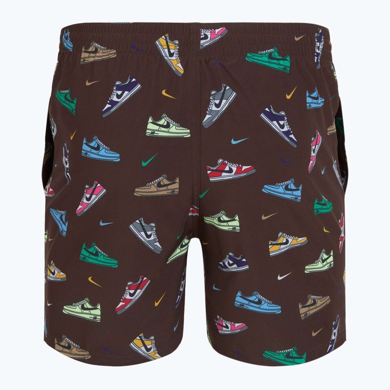 Pánské plavecké šortky Nike Multi Print 5" Volley baroque brown 6