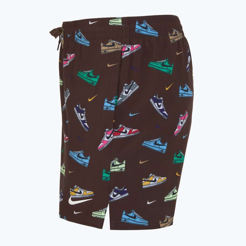 Pánské plavecké šortky Nike Multi Print 5" Volley baroque brown 7