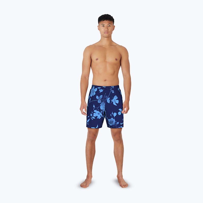 Pánské plavecké šortky Nike Fine Floral 7" Volley midnight navy 2